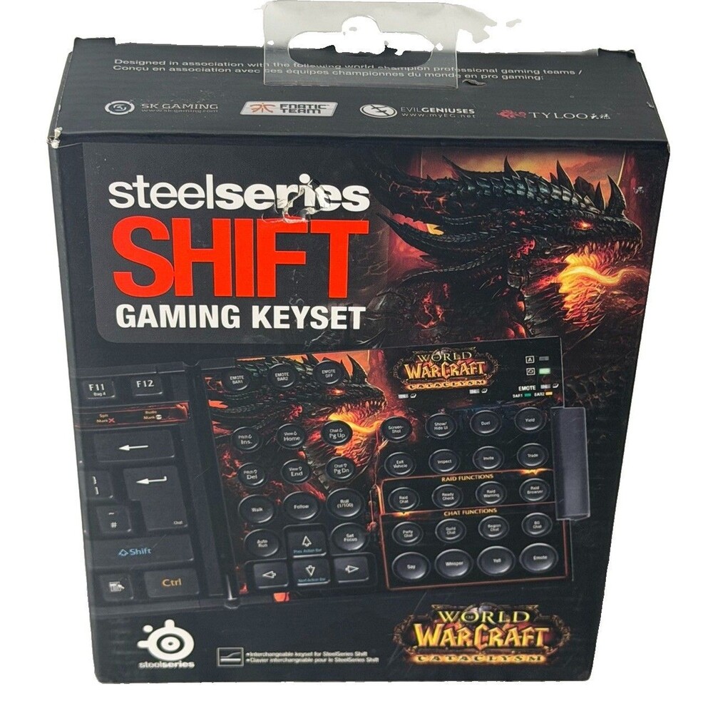 SteelSeries Shift World of Warcraft Cataclysm Keyset Keyboard Overlay WoW